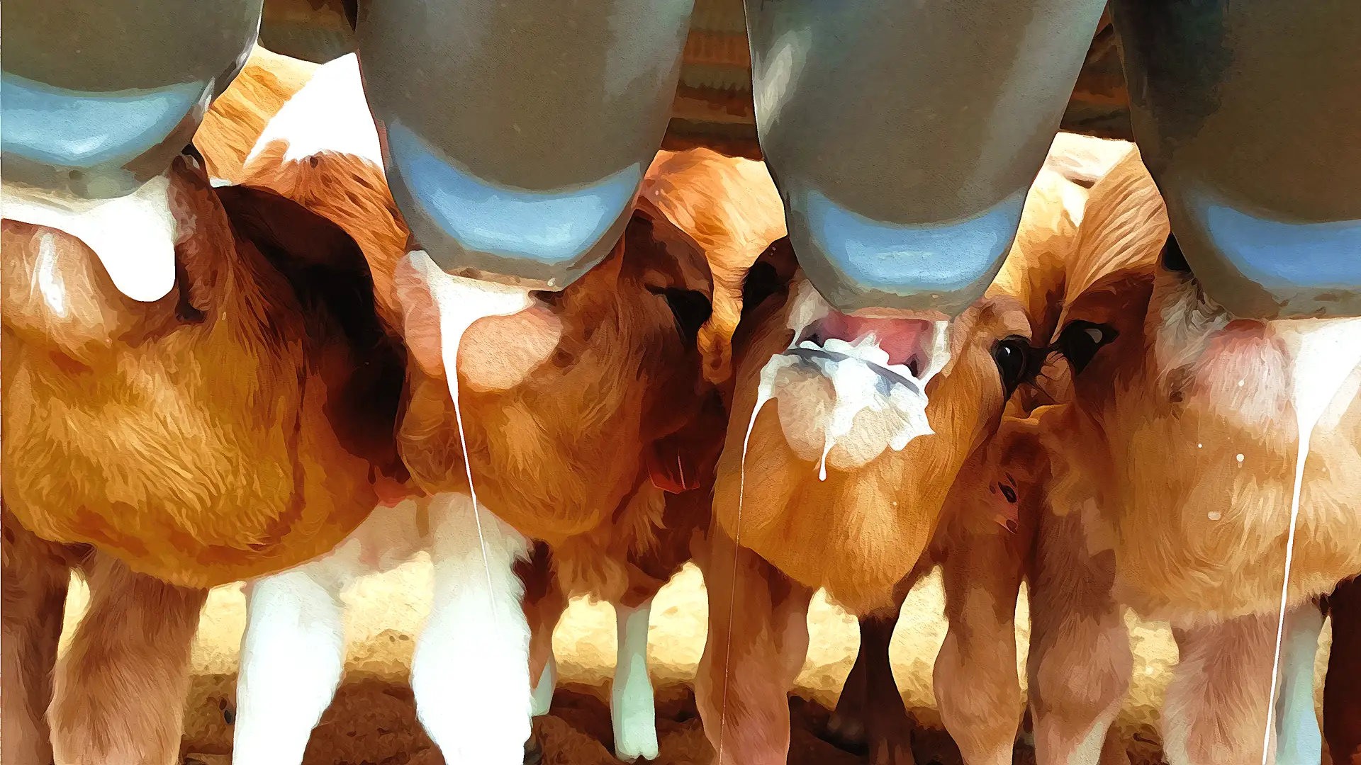 milkbarnuckel-im-einsatz kaelbergruppe-beim-fuettern