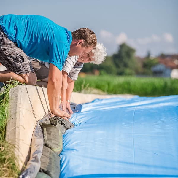 Abdecken mit der Blue 9 