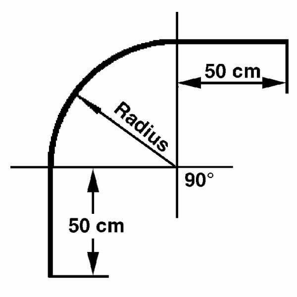 Kreisbogen 90° 